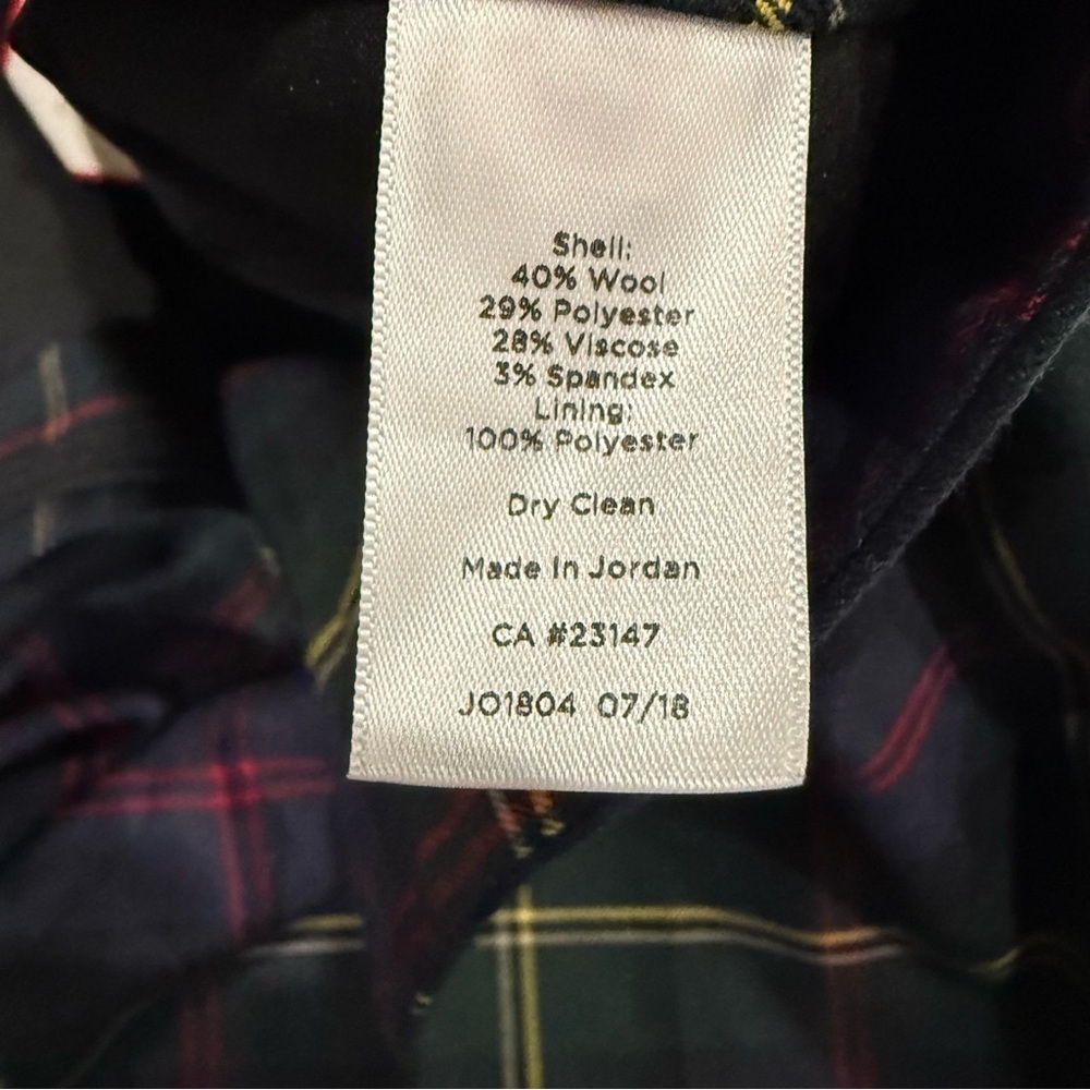 NWT Talbots Plaid Hampshire Ankle Pants Green & Navy Women’s Size 12P - Picture 14 of 16
